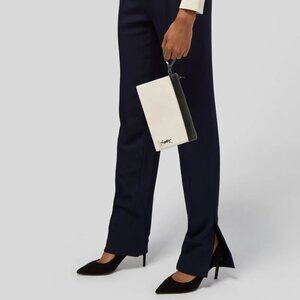 Yves Saint Laurent YSL Cream White Beauty Makeup Cosmetic Bag Travel Pouch NWT